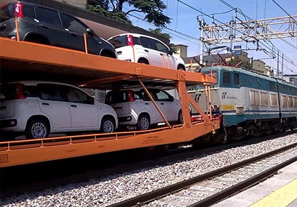Trasporto auto su treno